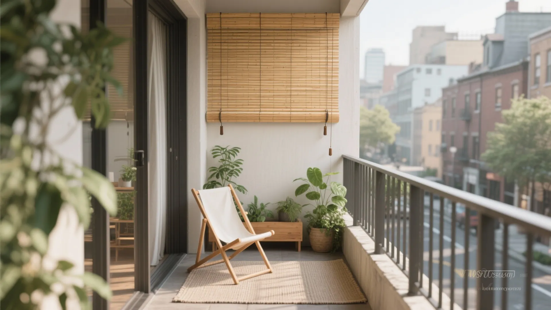 Compact Privacy: Bamboo Screens and Fabric Panels