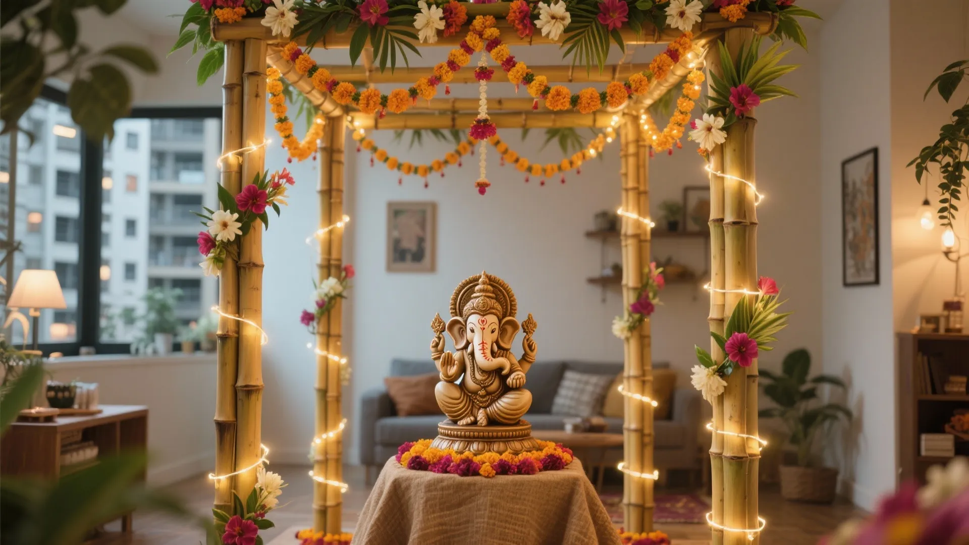 Eco-Friendly Bamboo Mandap