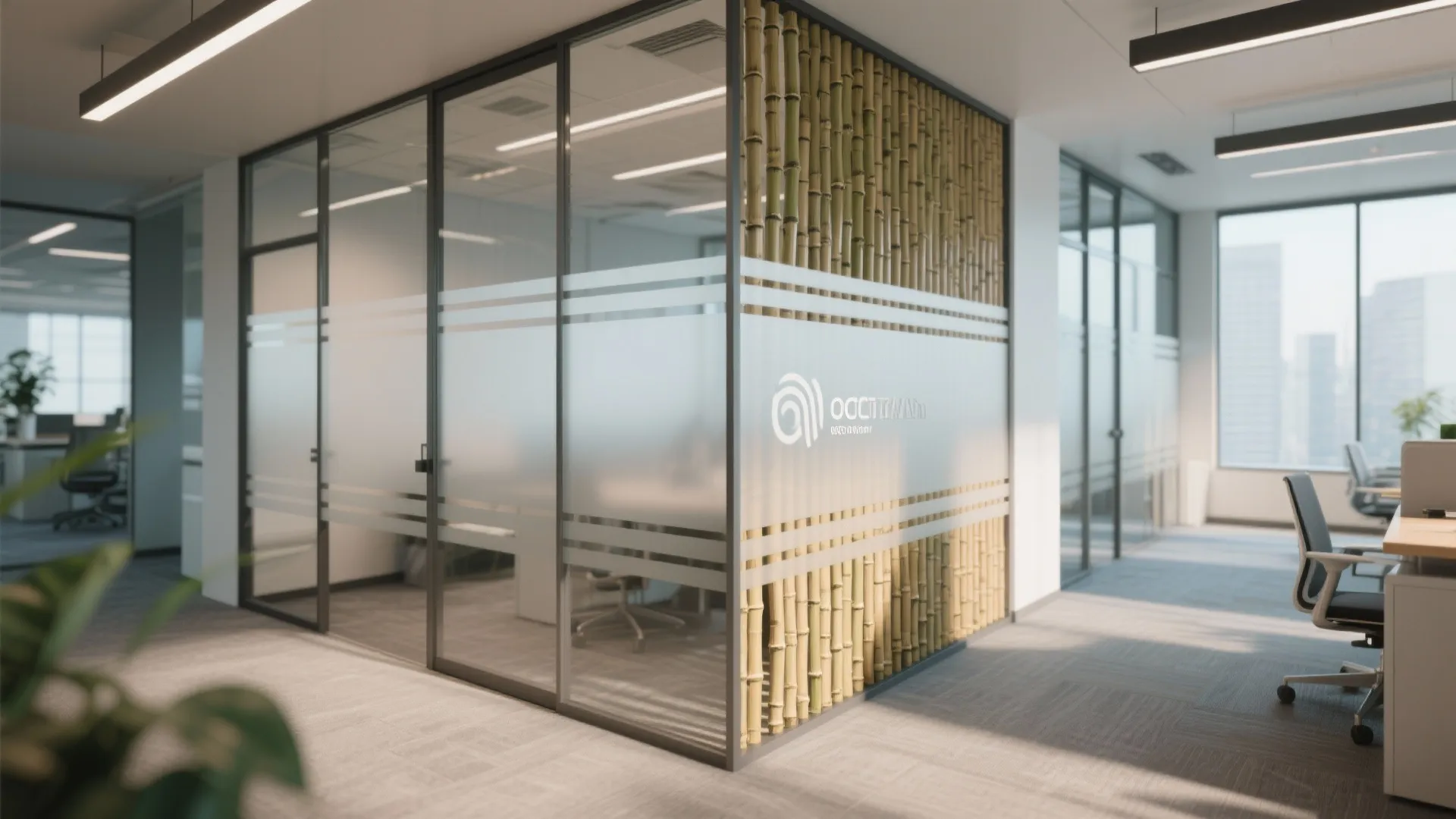 4. Combination of Bamboo and Glass