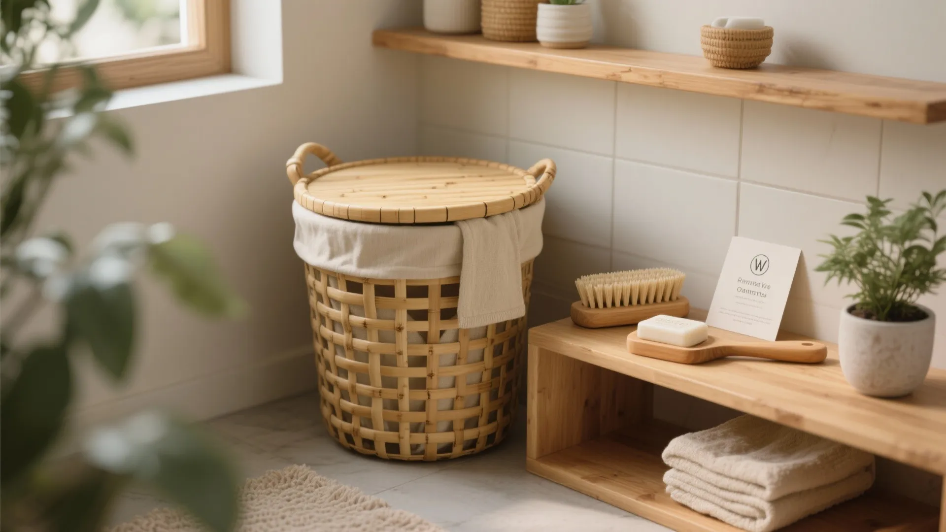 Bamboo & Natural Fiber Set with Matching Accessories