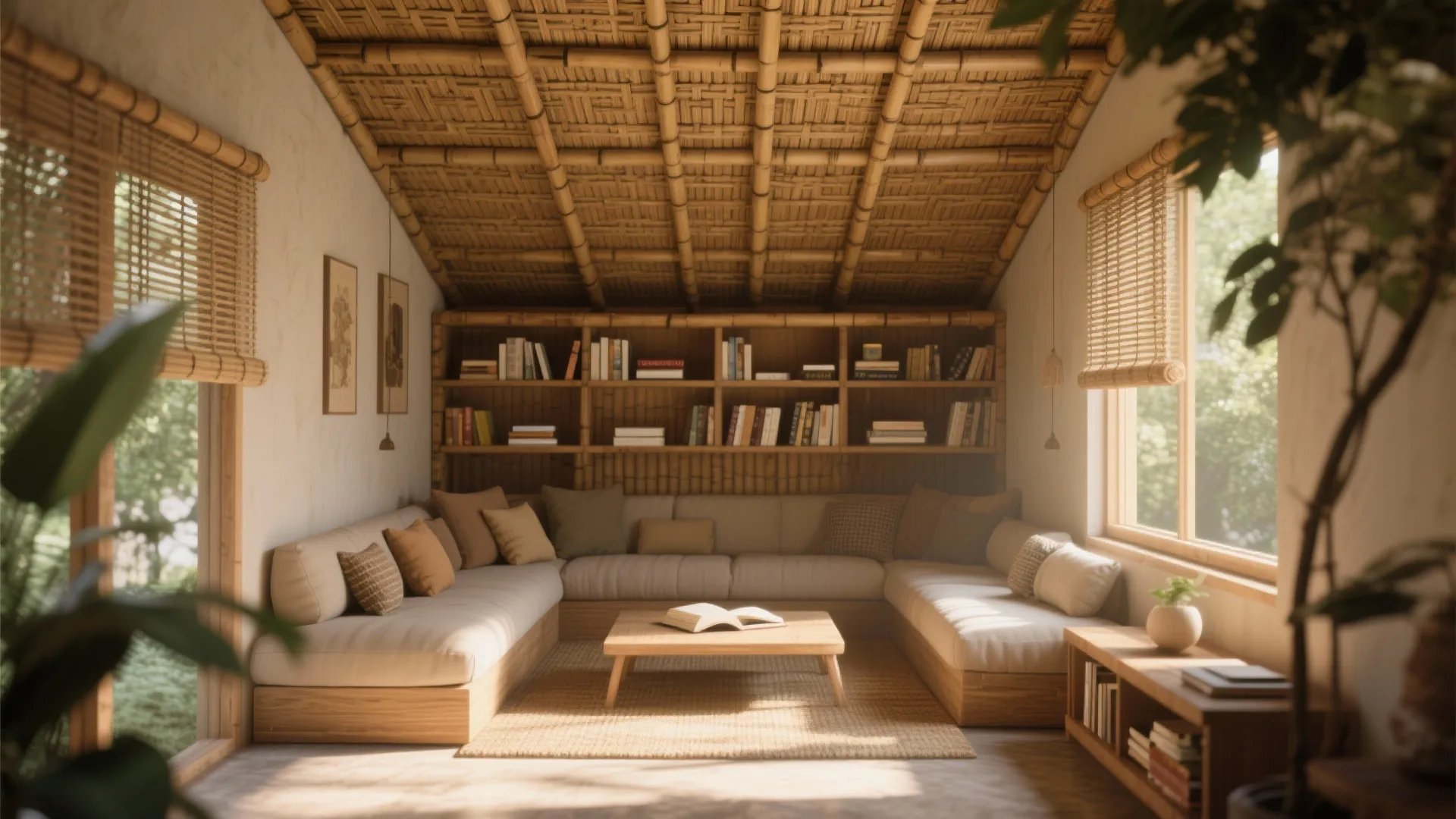 Bamboo Mat Ceiling Finish