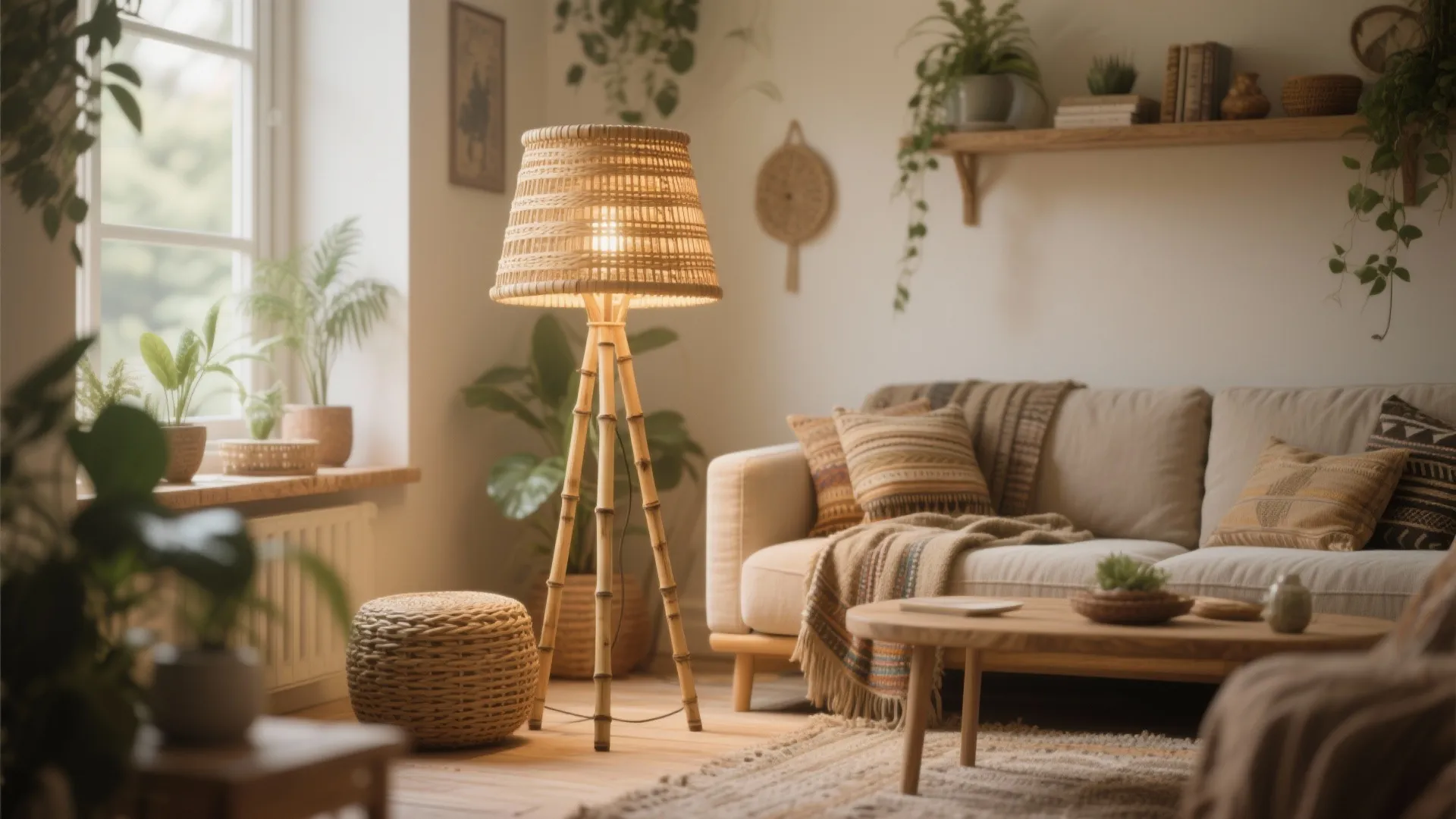 10. Bamboo and Rattan Lamps
