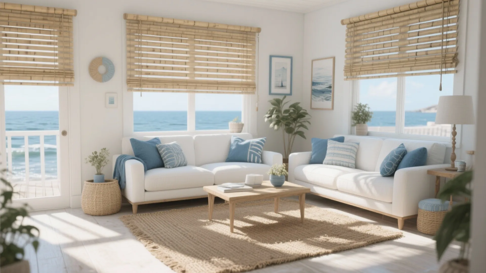 7. Bamboo Roll-Up Shades