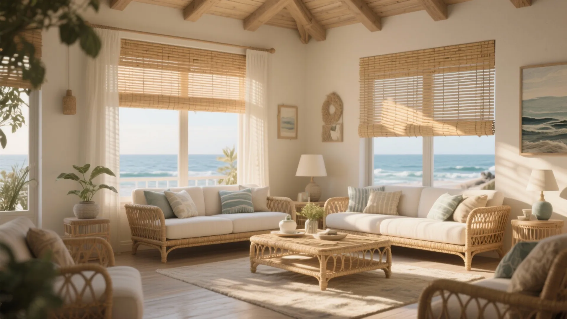 6. Light-Filtering Bamboo Shades