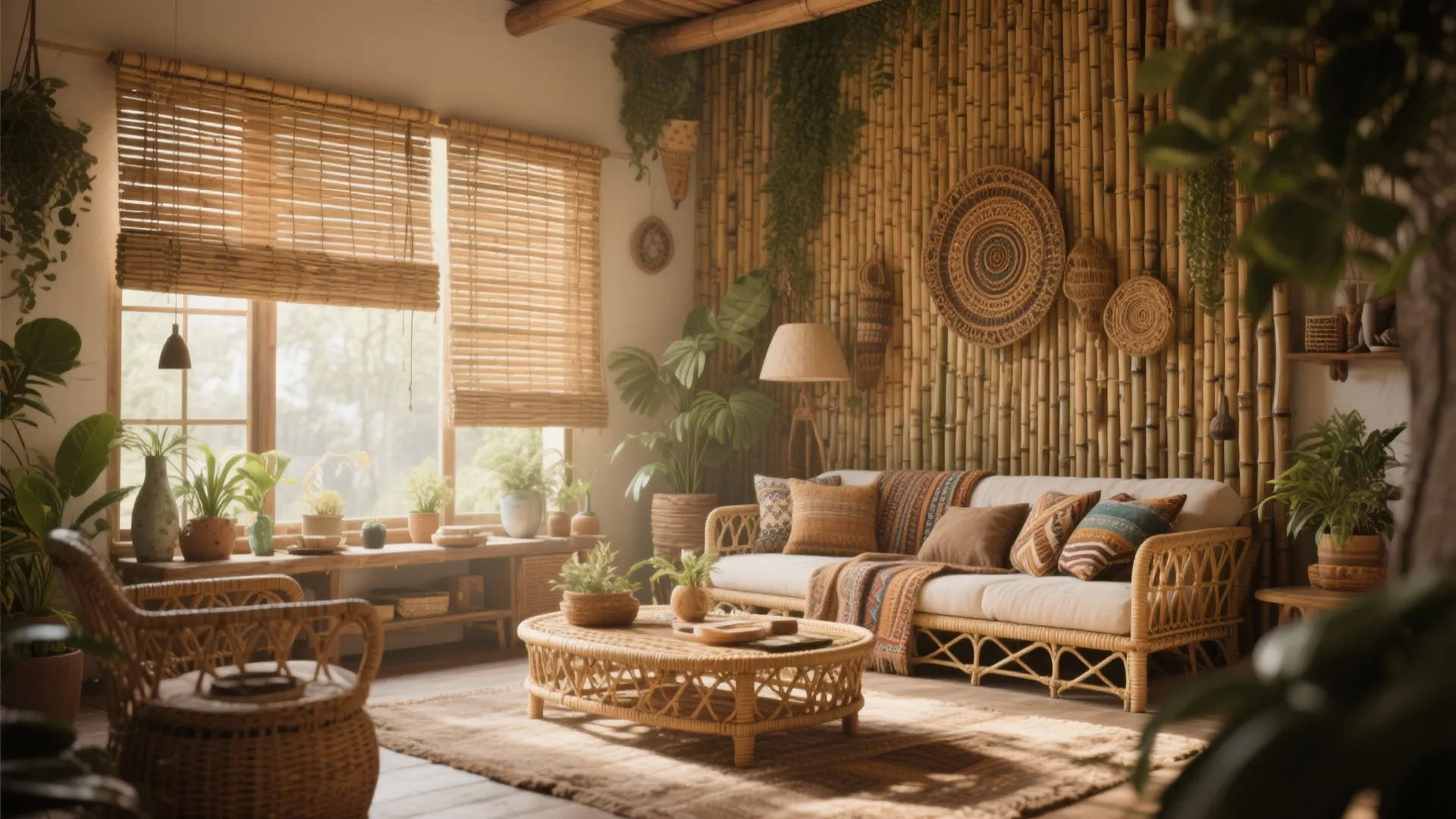 8. Bamboo or Woven Wood Shades