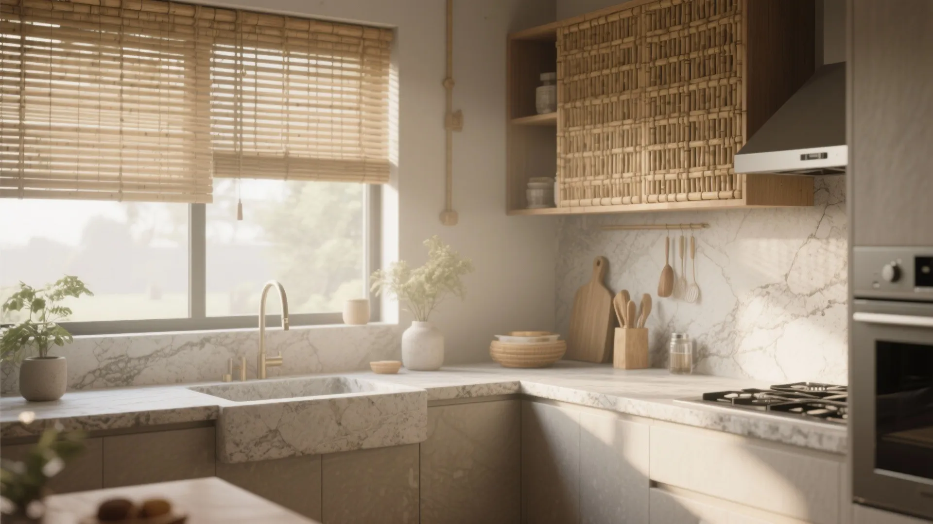 8. Bamboo or Woven Wood Shades