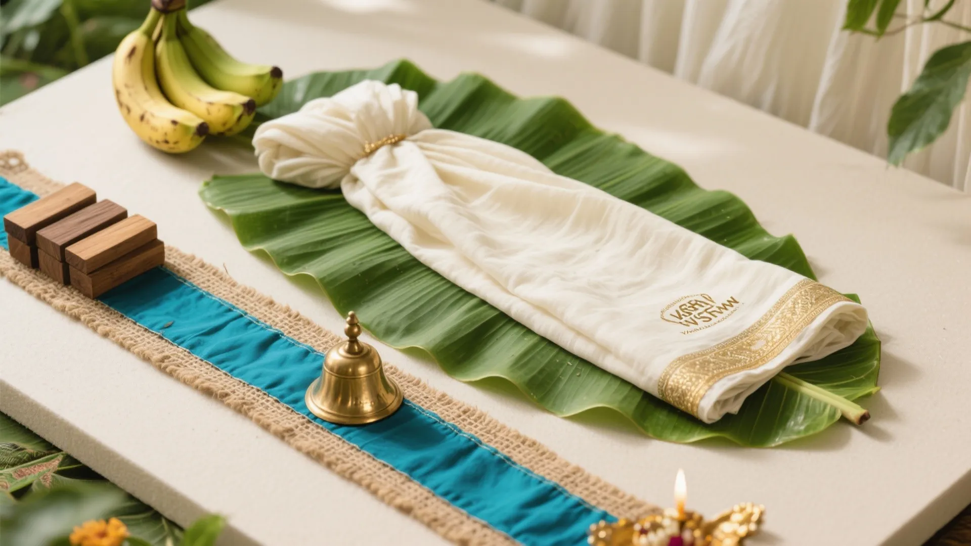 Eco-friendly Fabrics and Banana Leaf Backdrops