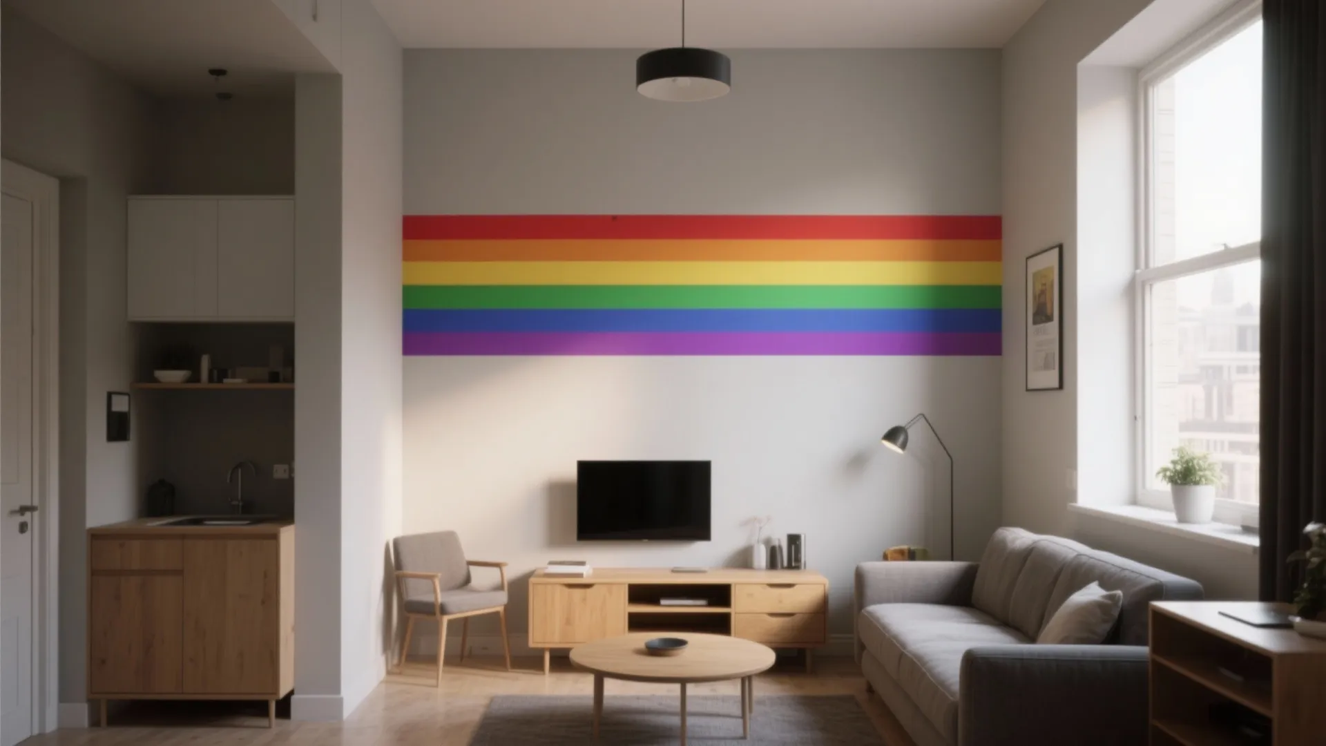 3. Color-Blocked Band at Eye Level