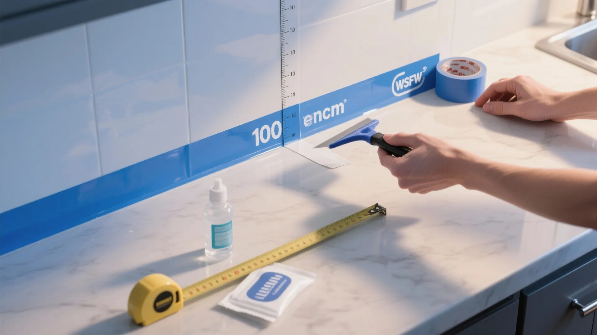 Glossy “Glass” Backsplash Bands