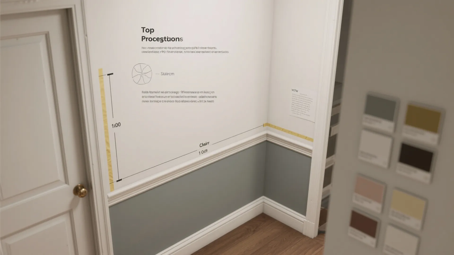 3) High-Contrast Chair Rail Banding