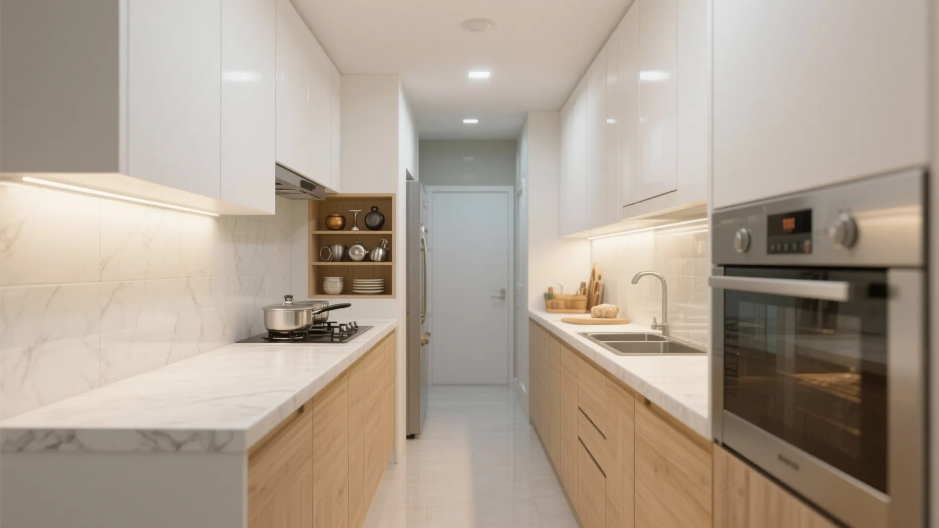 Minimalist kitchen storage that doubles as decor