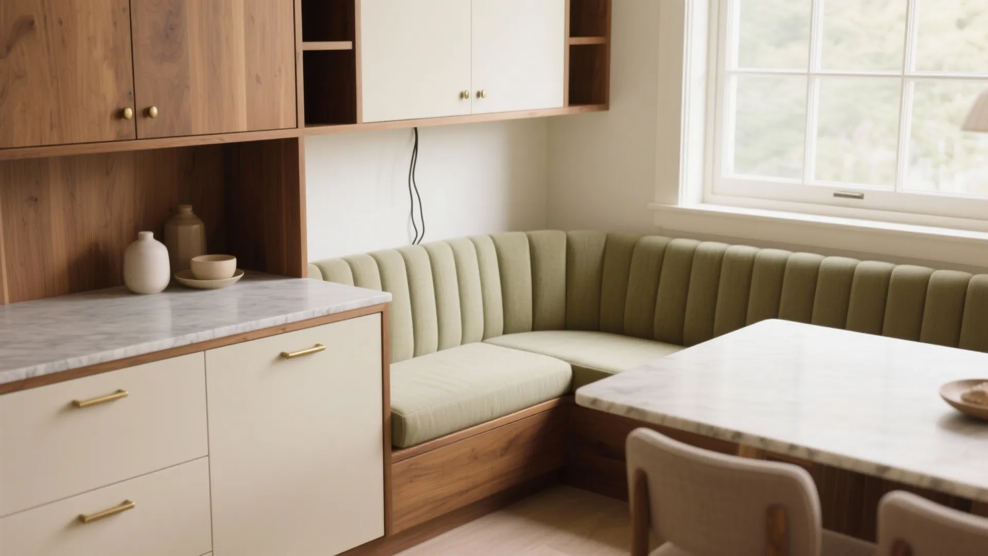 Banquette Wall + Low Credenza Combo