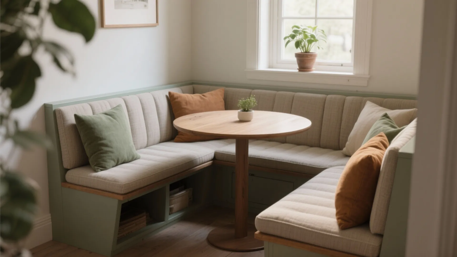3. Banquette seating for built-in coziness