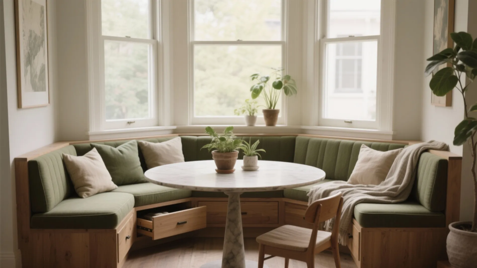 2. Built-in banquette seating