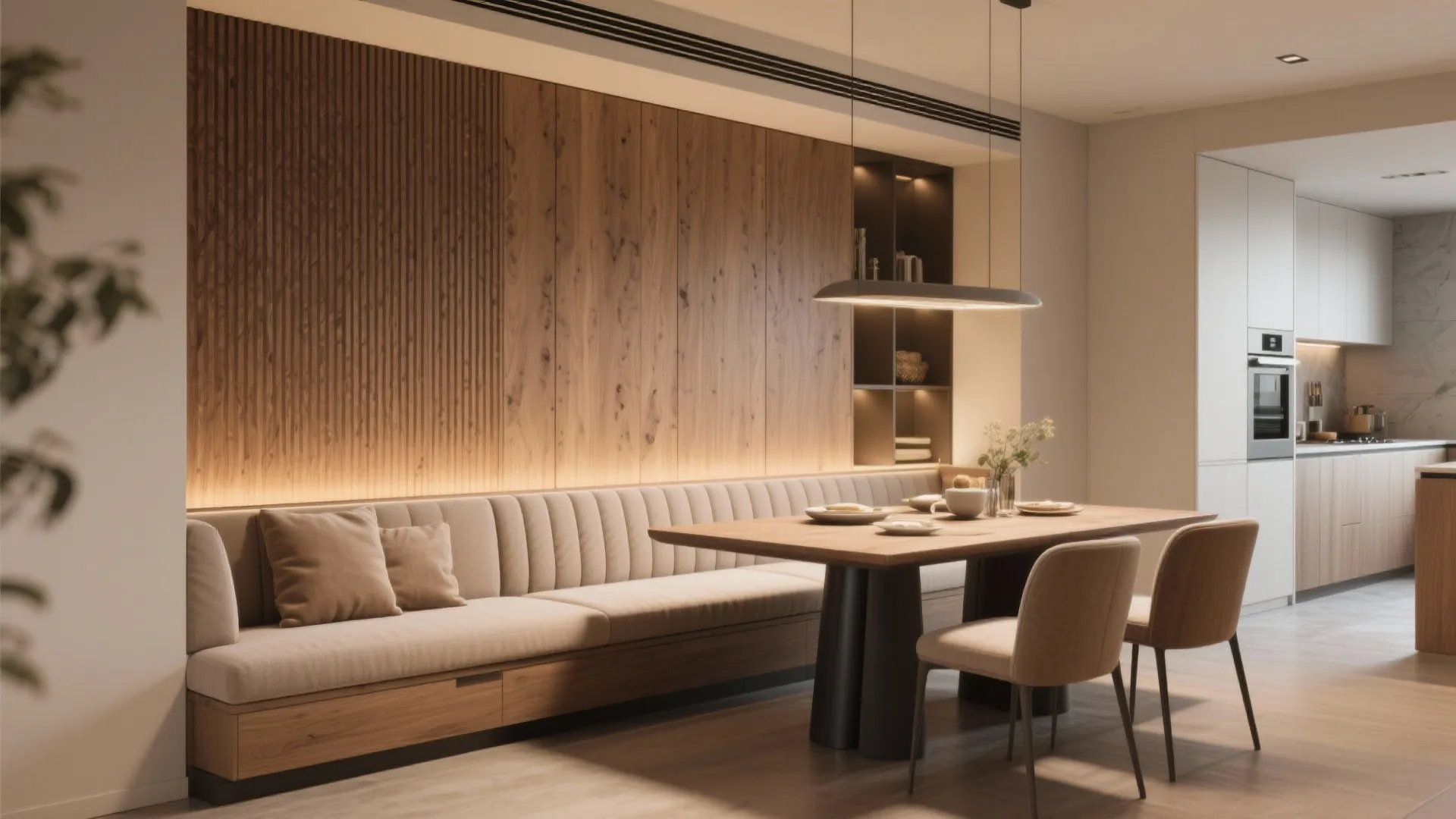 3. Built-in Banquette with Back Paneling