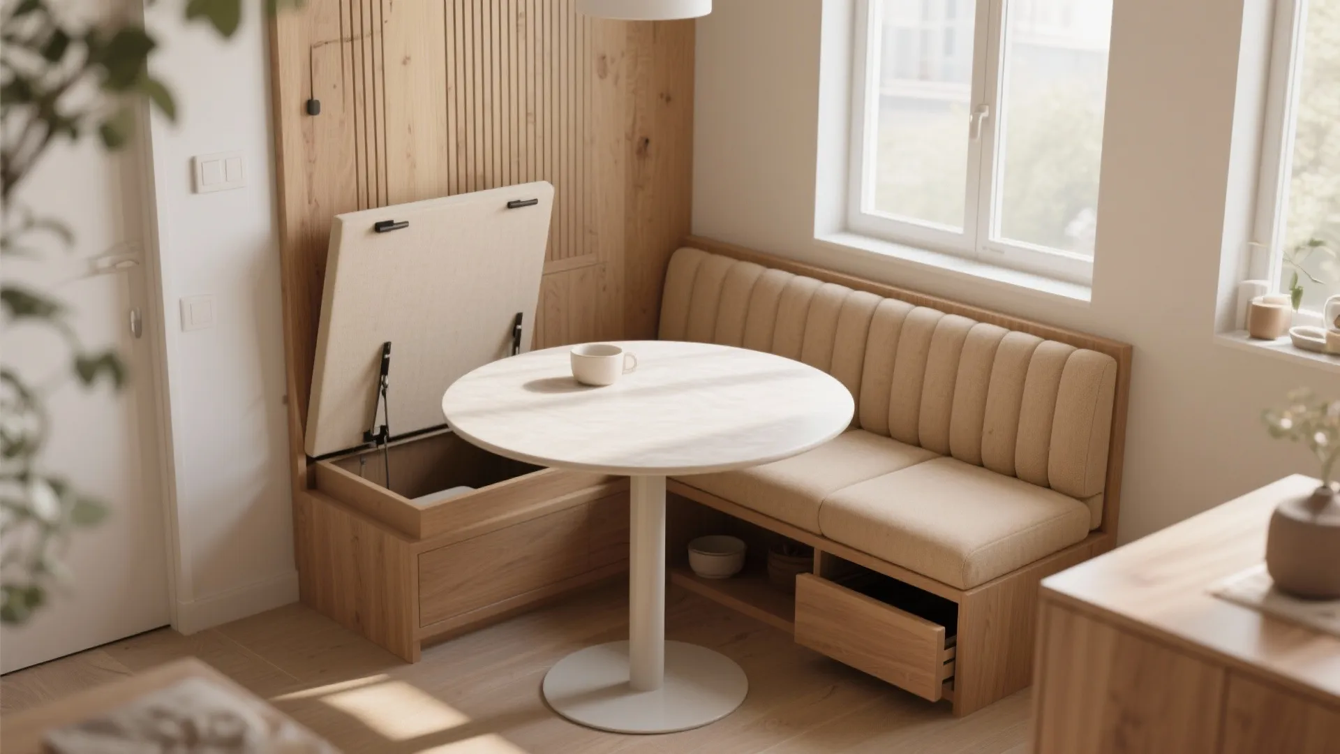 3. Try a built-in banquette or bench seating