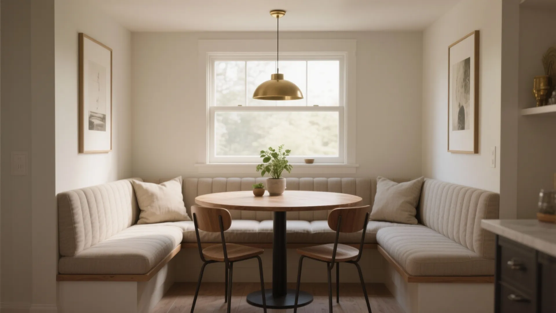 2. Pair with a banquette for max seating