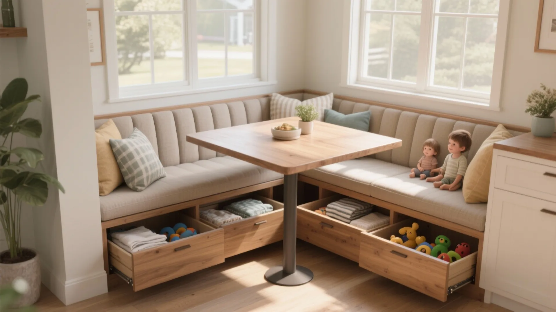 4. Bench Seating and Built-in Banquettes