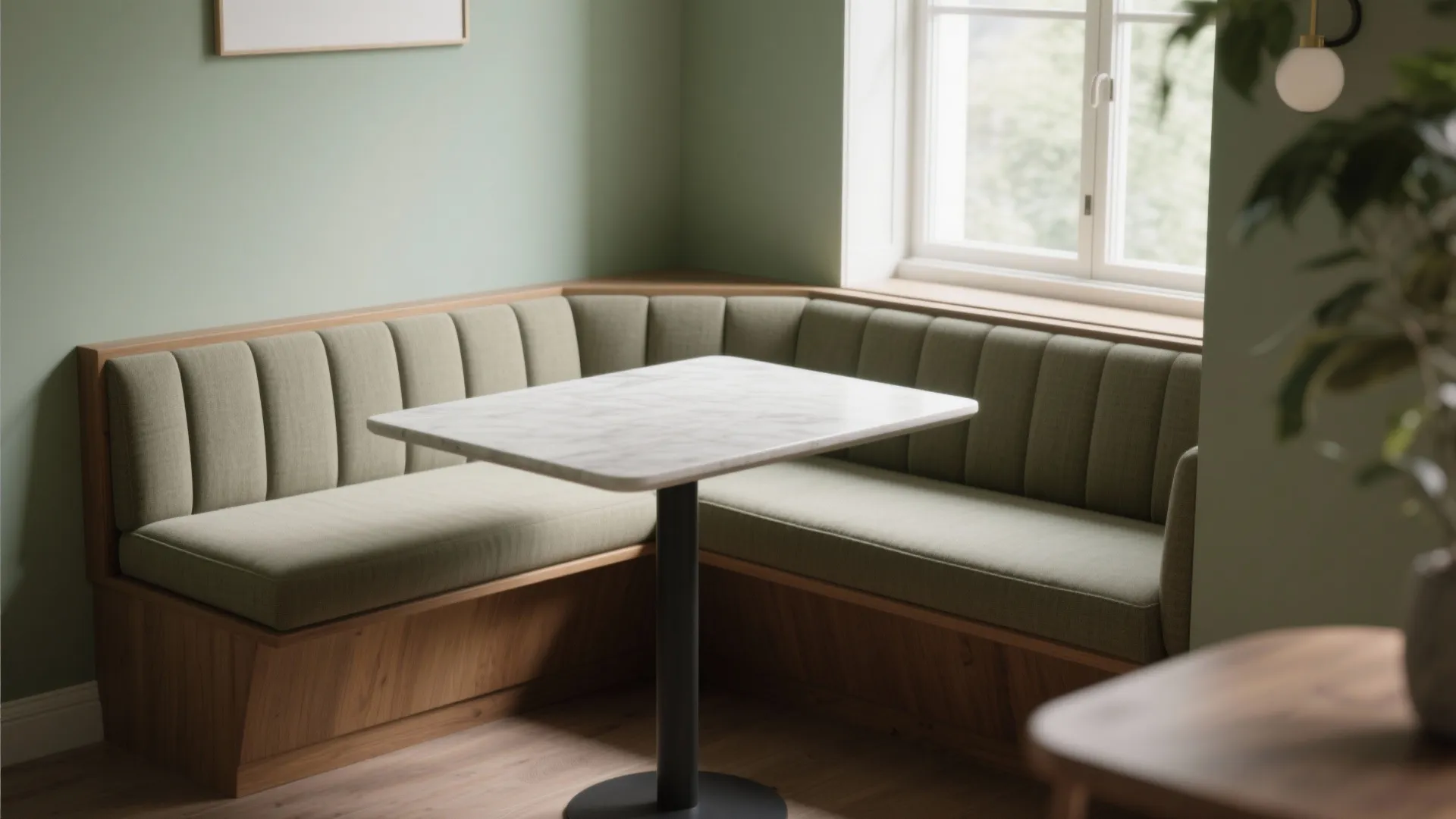 3. Go banquette or built-in seating for a snug fit