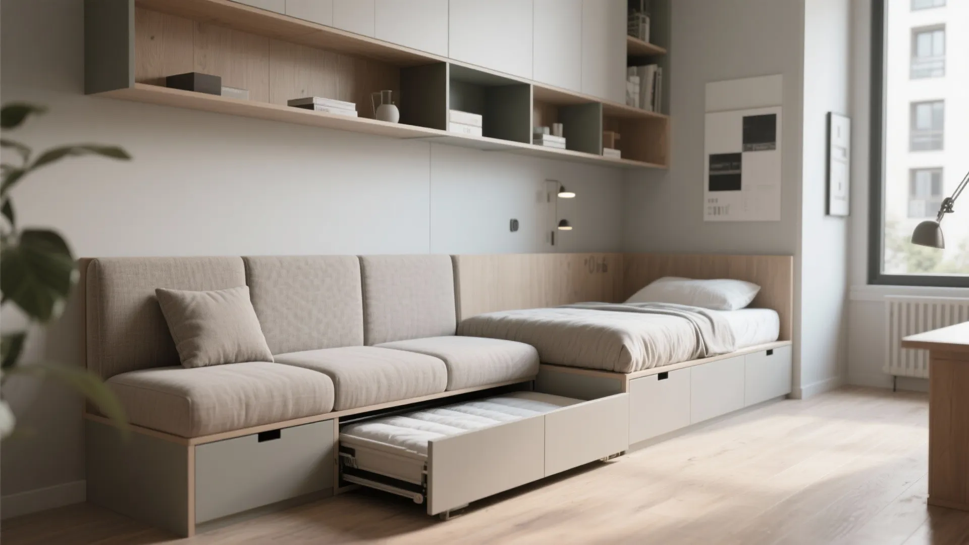 2. Multi-functional furniture and built-ins
