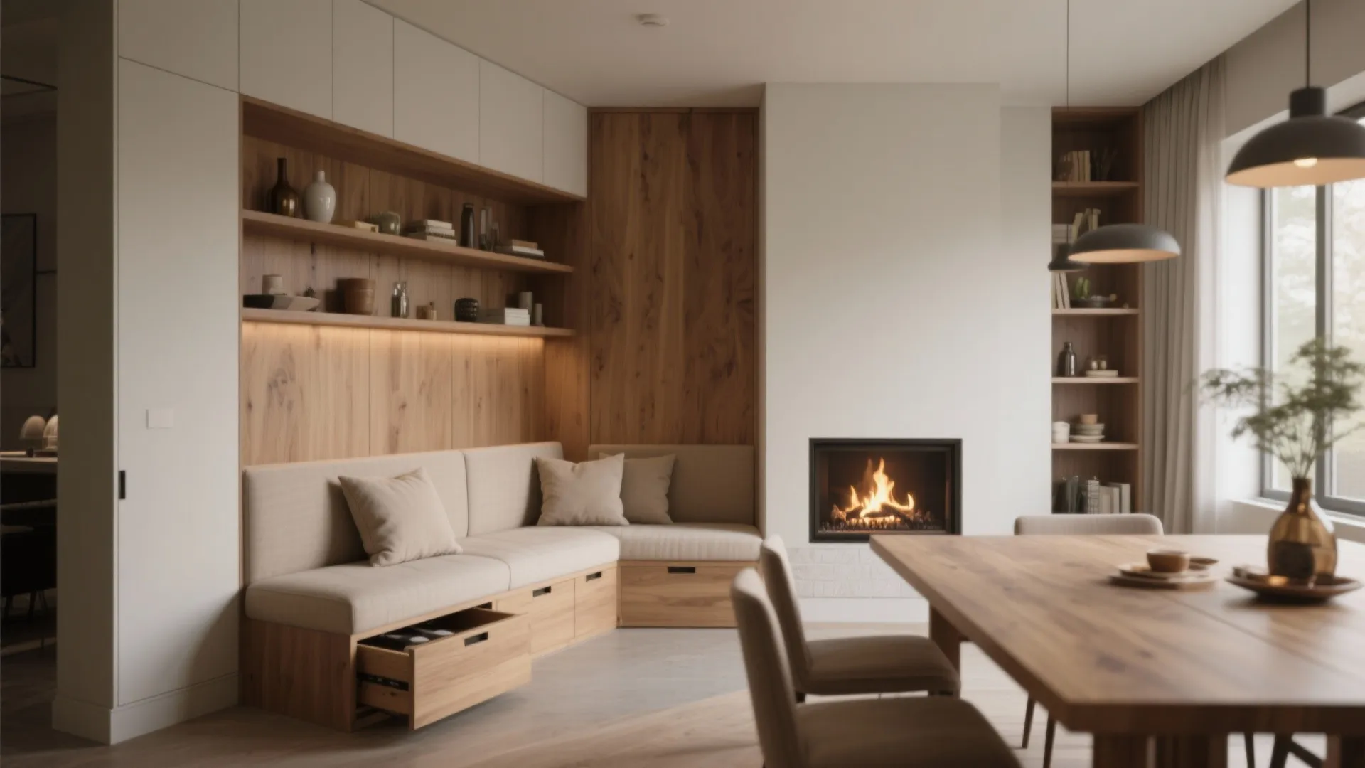 5. Integrate storage and circulation — think built-ins and open sightlines