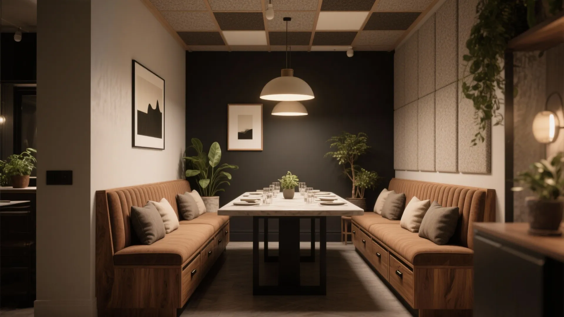 2. Embrace banquettes and communal tables