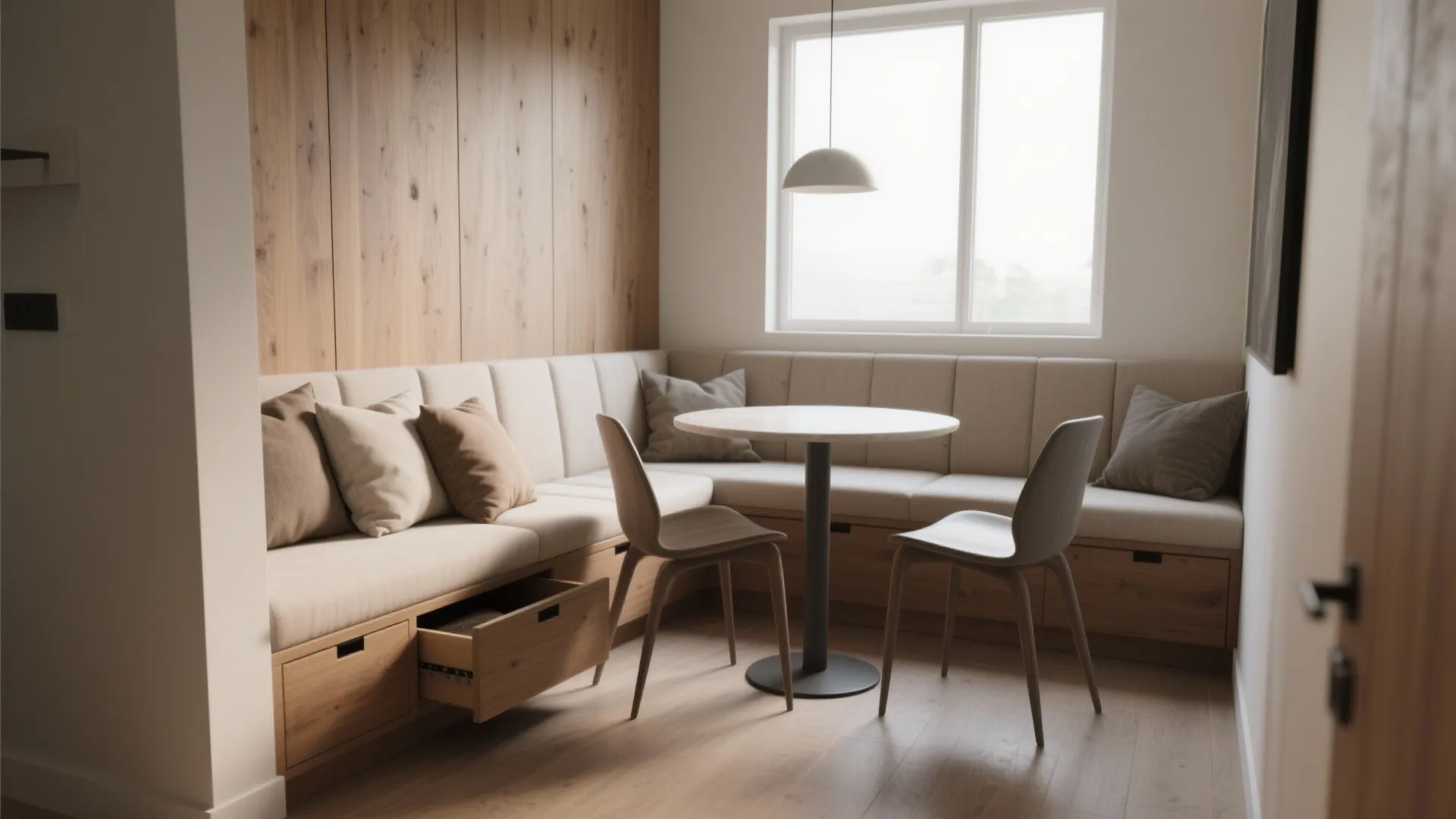 1. Built-in banquette seating