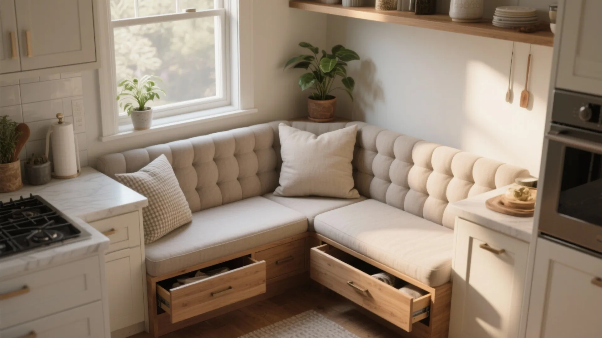 2. Built-in banquette seating