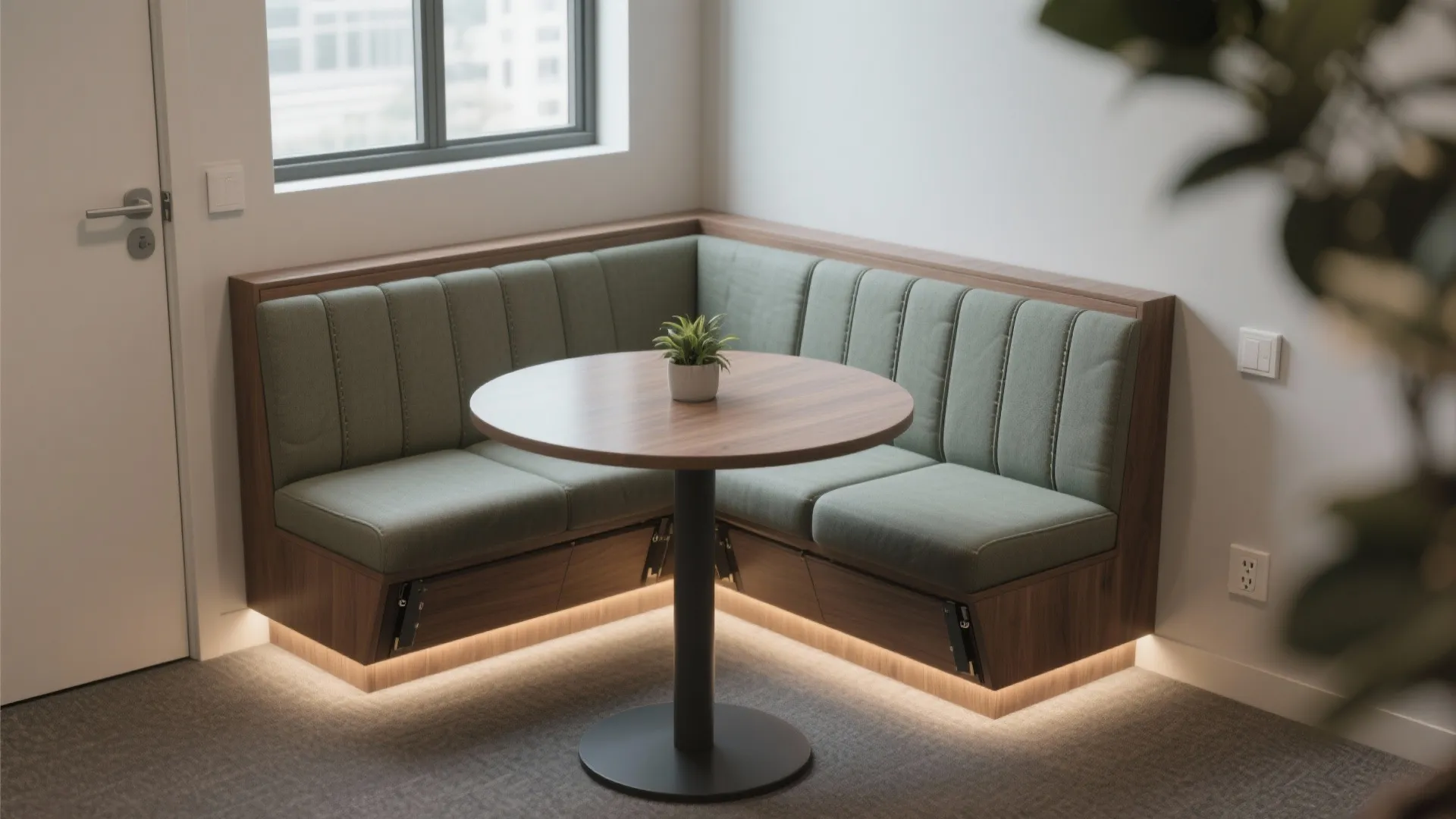L-Shaped Banquette for Collaborative Corners