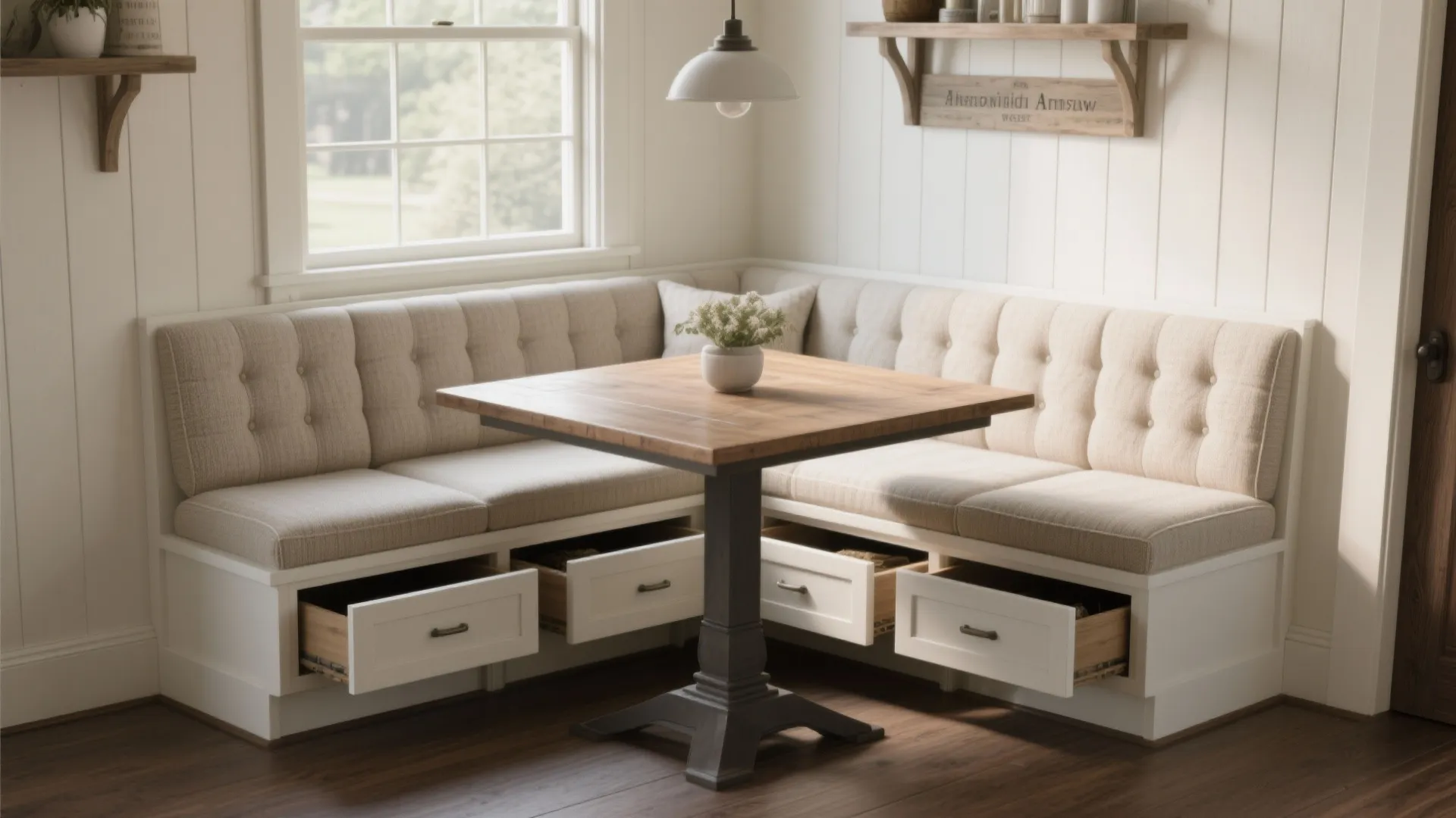 1. Banquette Seating for Cozy Fit