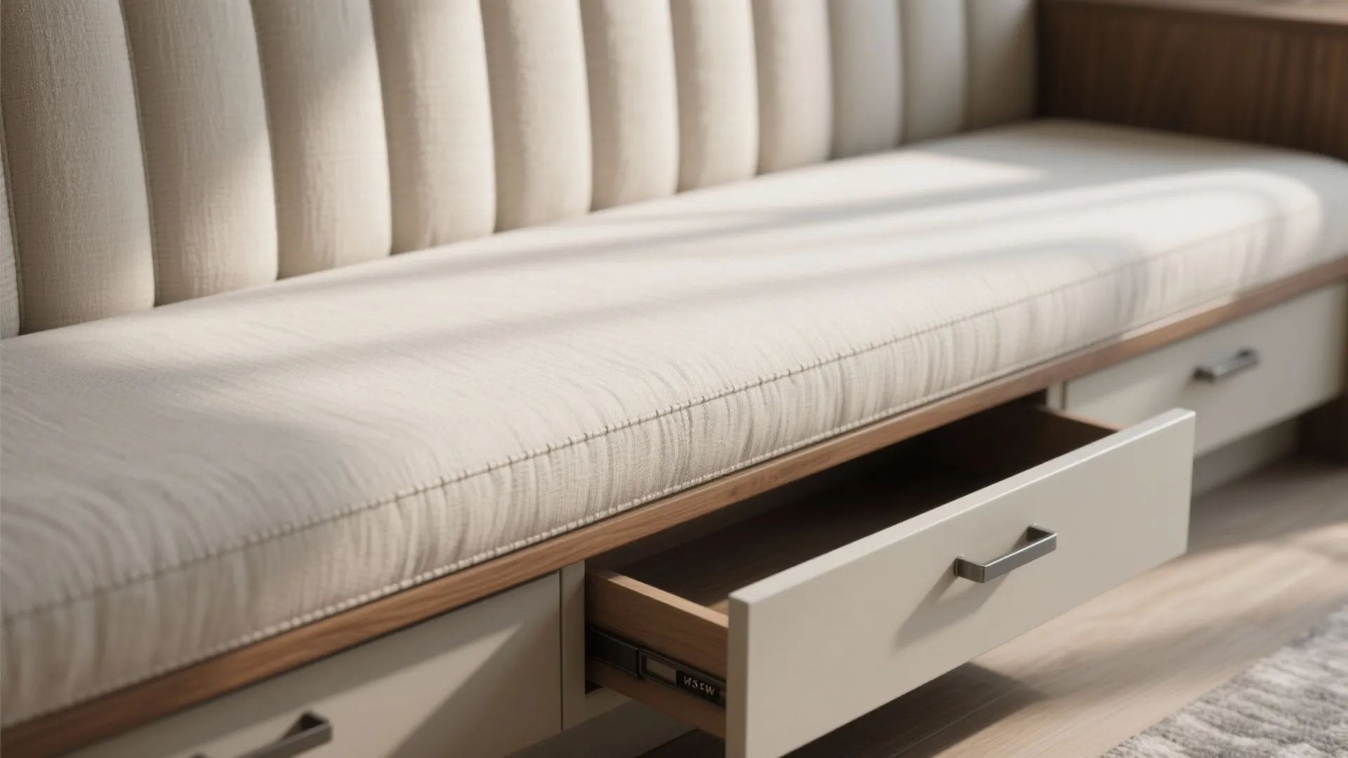 Built-in Banquette Seating with Hidden Storage