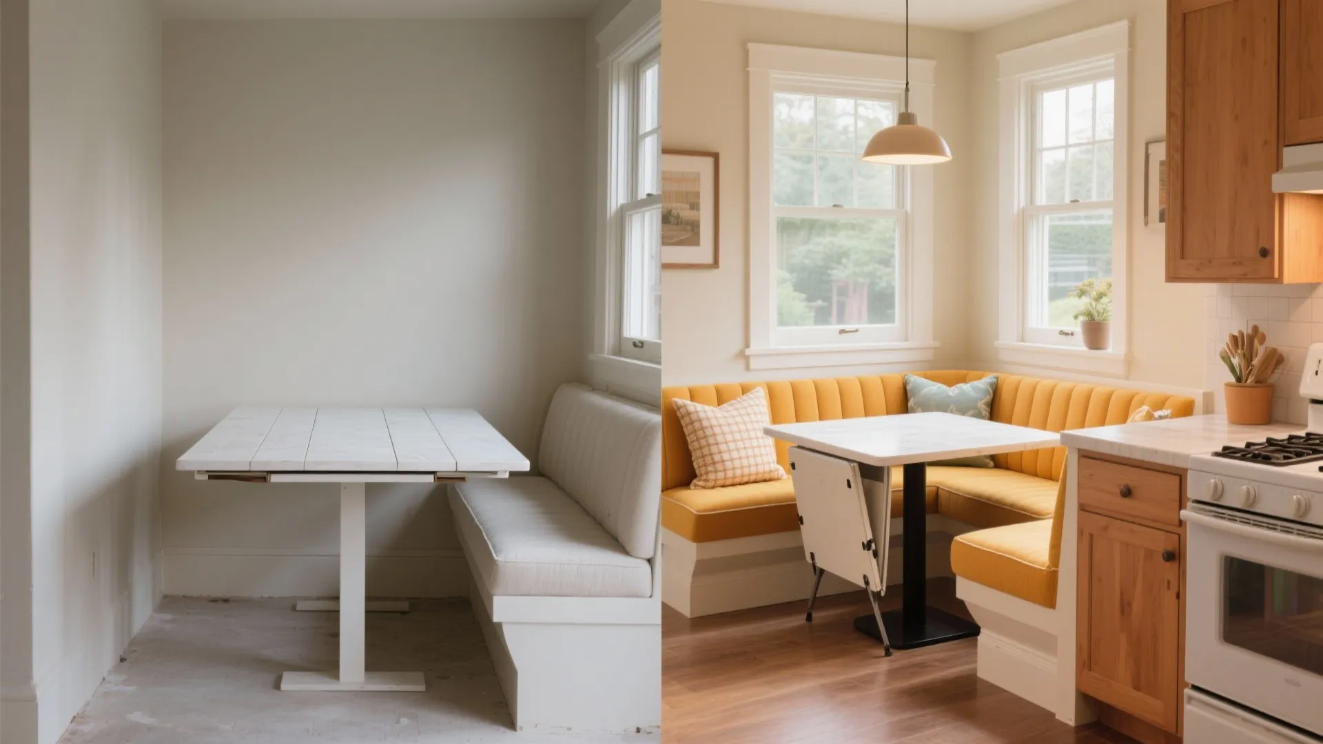 5. Banquette with Drop-Leaf Table