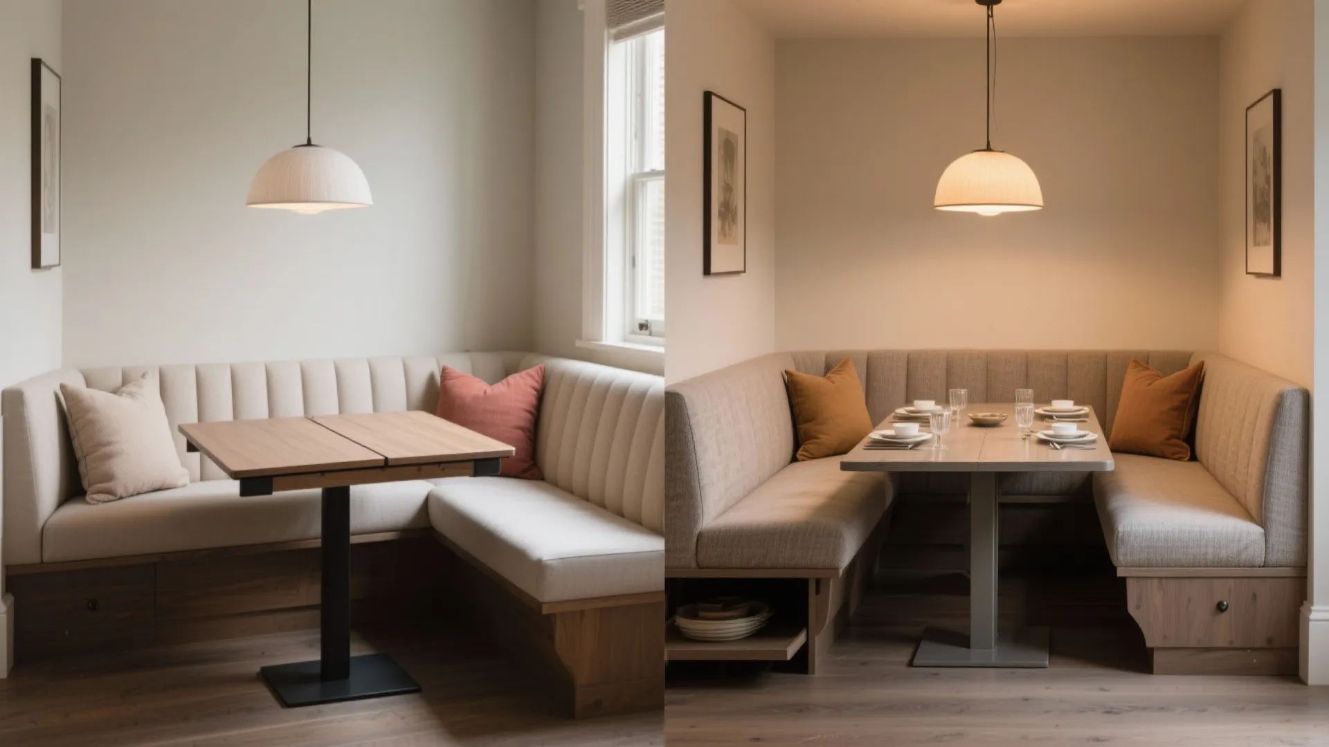 4. Multi-use nook with banquette and drop leaves