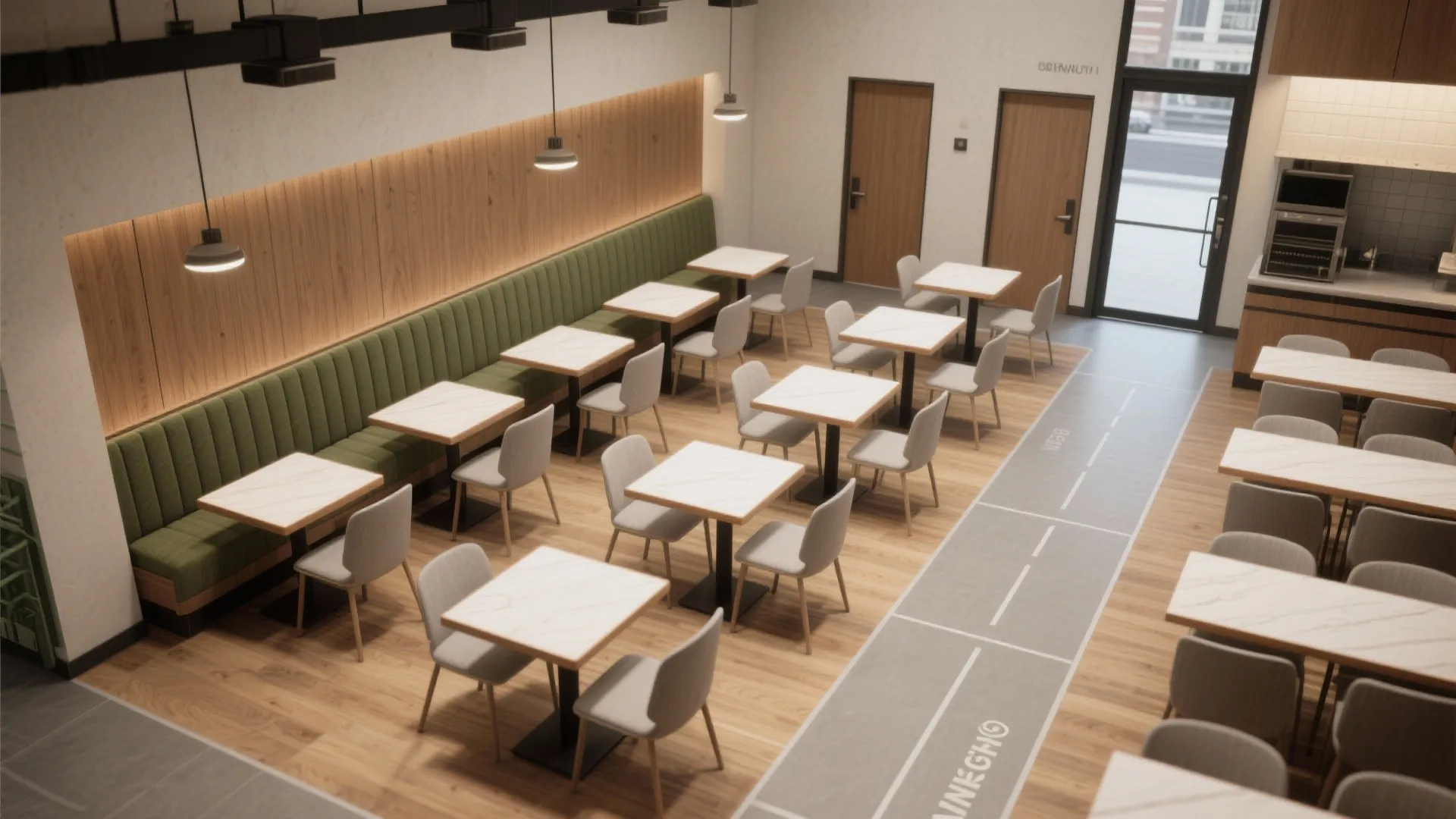 Smart Circulation with Banquette Seating
