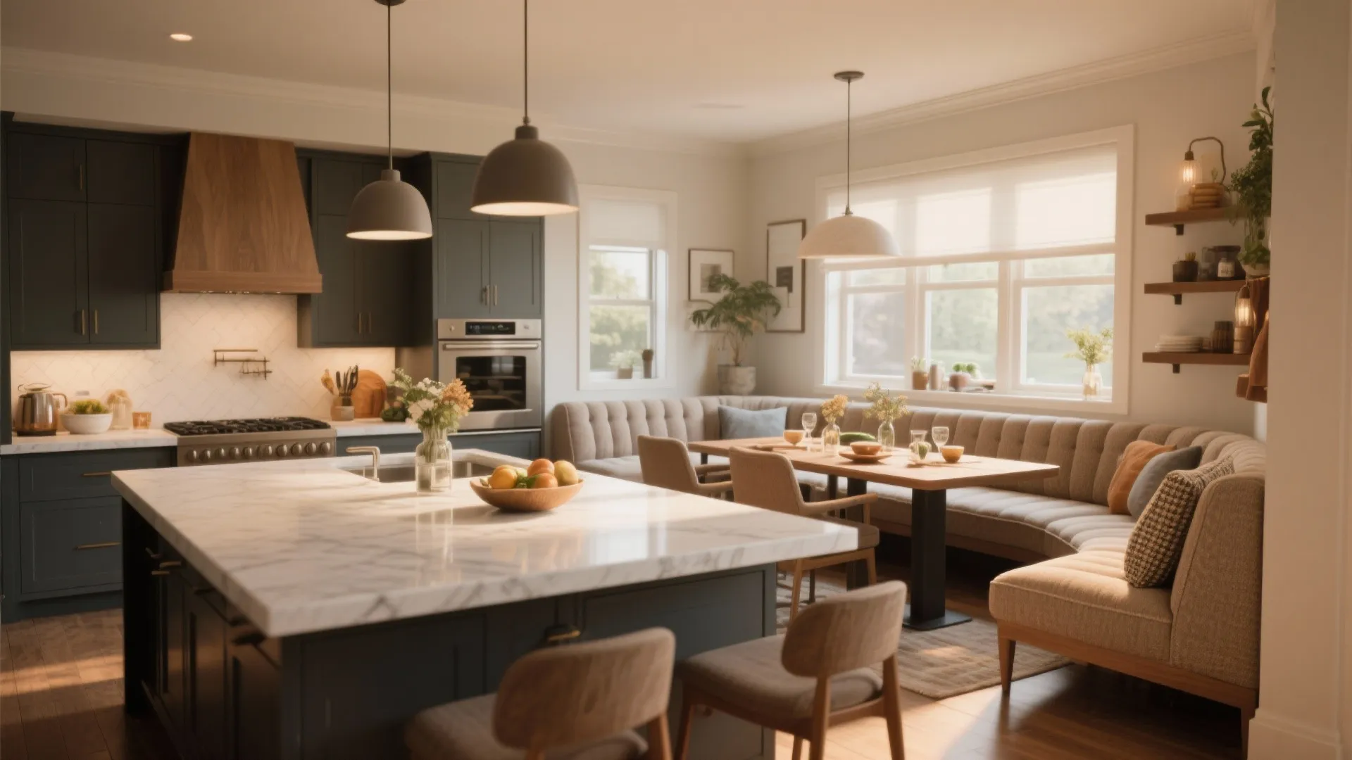 7. Banquette + Island Combo