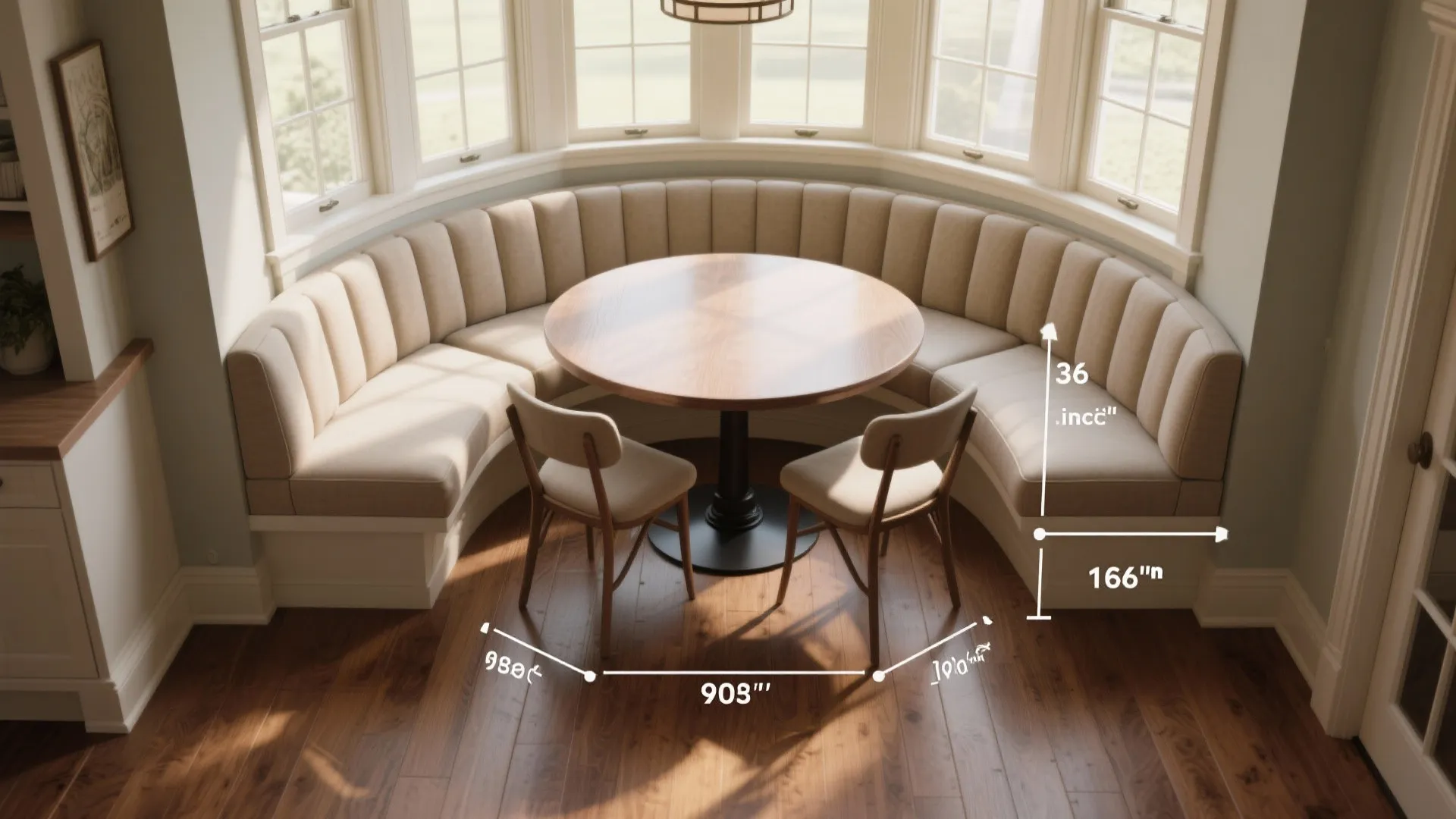 3. Built-in banquette for intimacy and flow