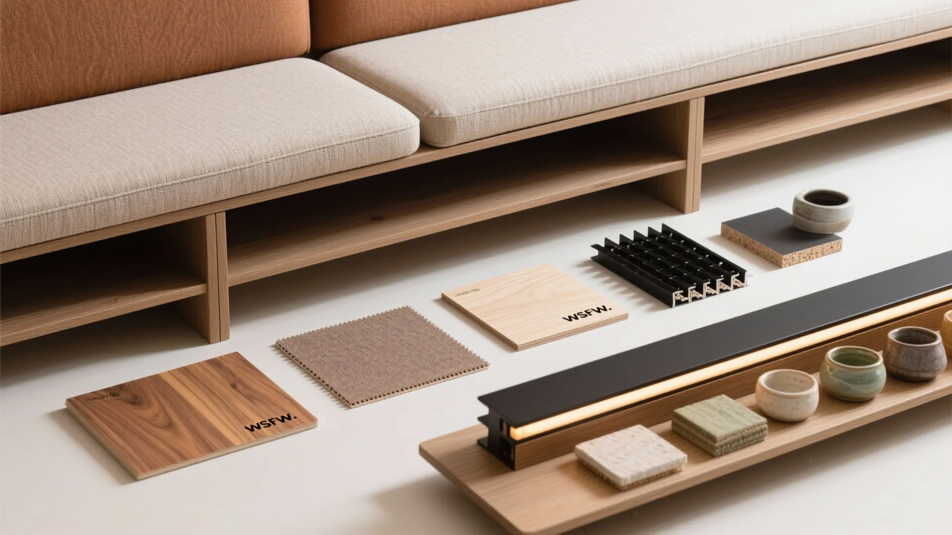 Built-In Banquette with Showcase Shelving Above