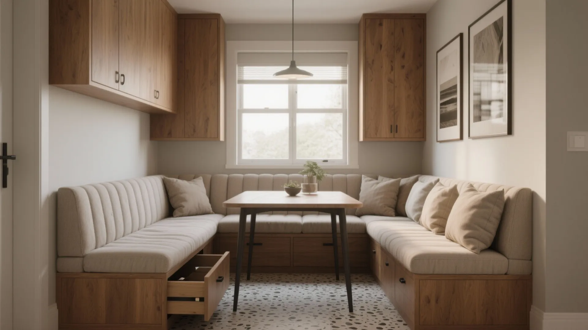 2. Built-in banquette seating