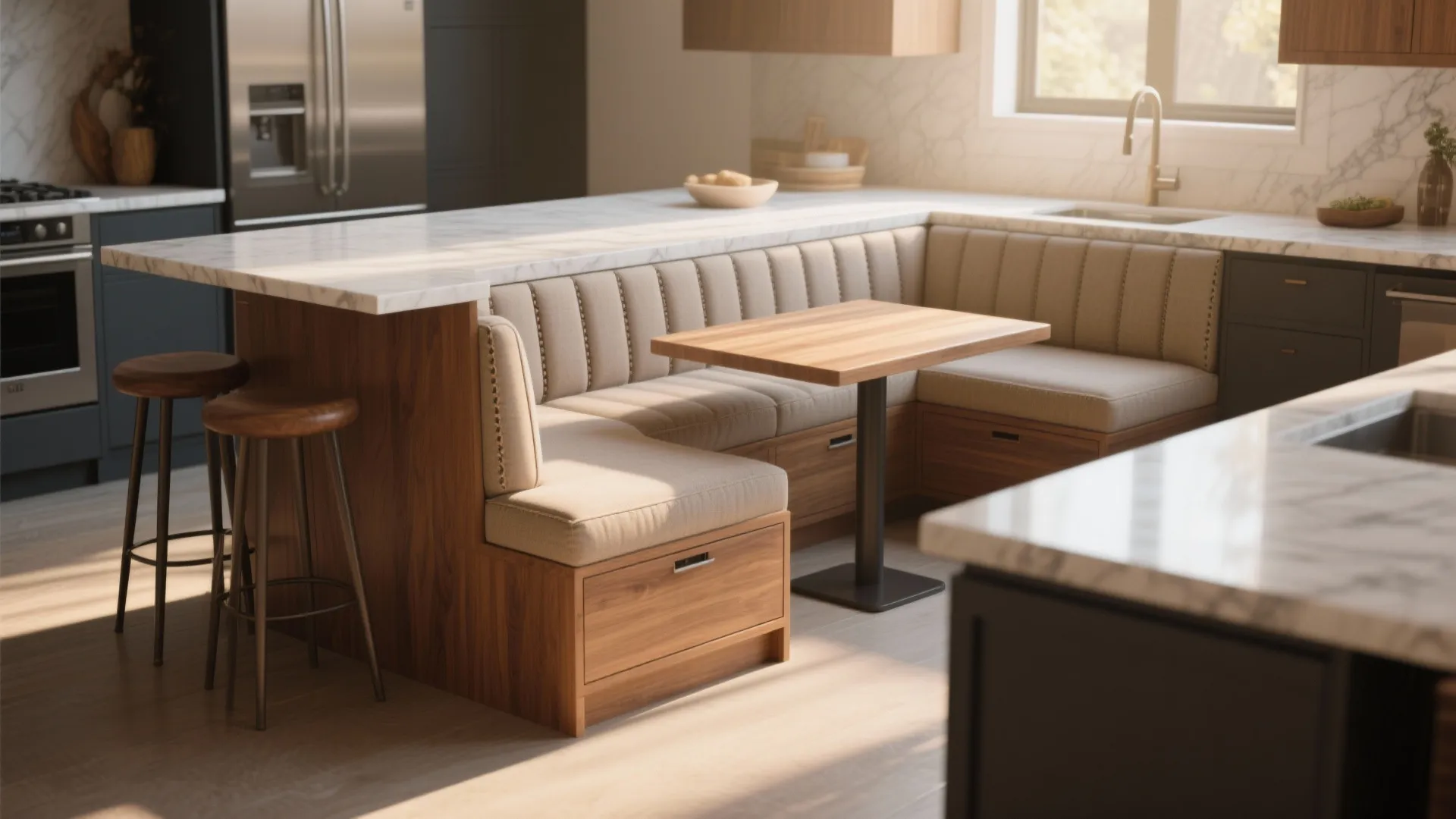 3. Integrated Seating Nook with Banquette