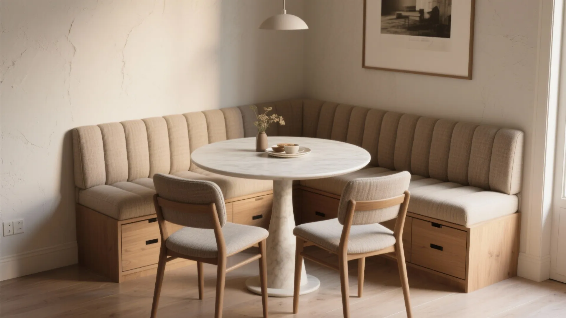 3. Banquette pairing to save footprint