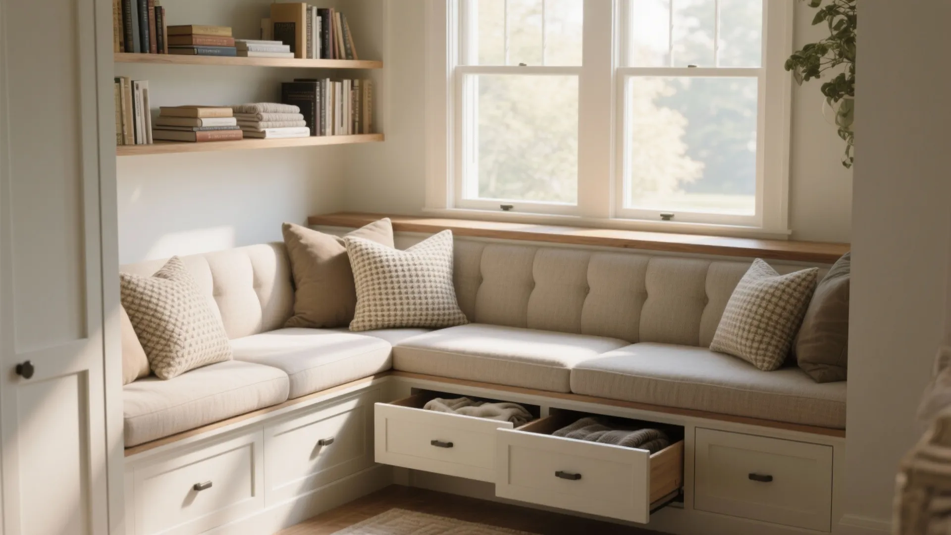 5. Built-in banquette or custom sofa nooks