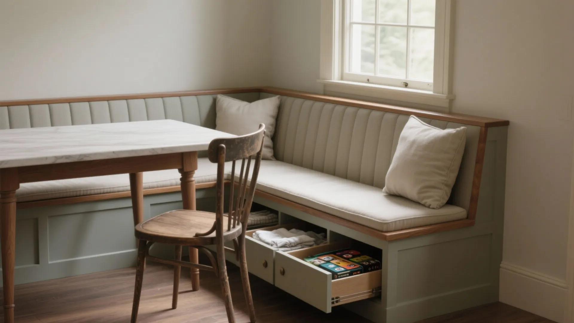 1. Banquette Nook with Hidden Storage