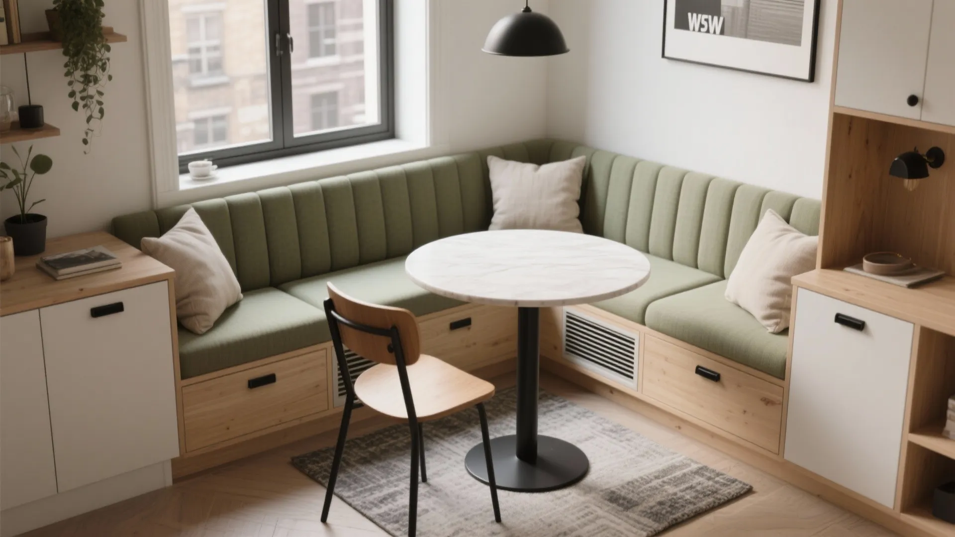 Built-in Banquette Nook with Storage