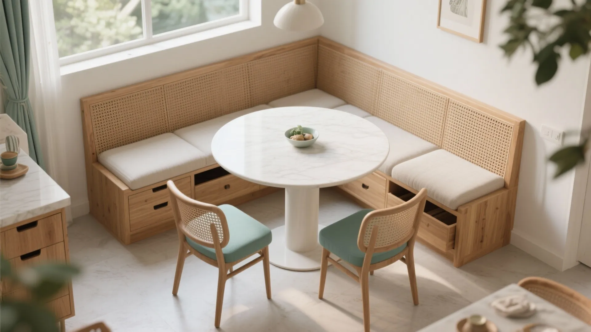 Built-in Benches & Smart Storage: Small Space, Big Heart
