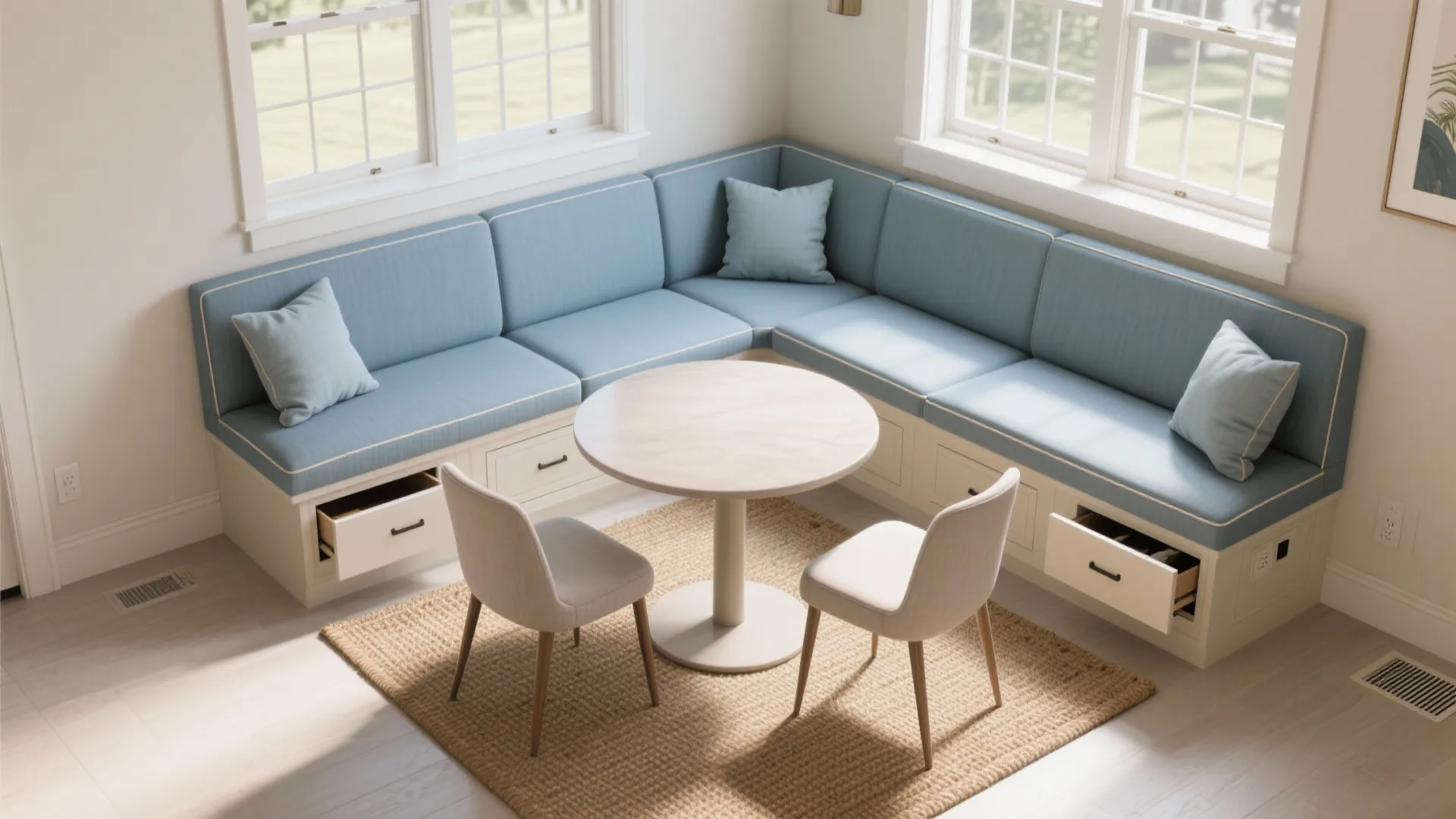 Built-In Banquette + Slim Storage
