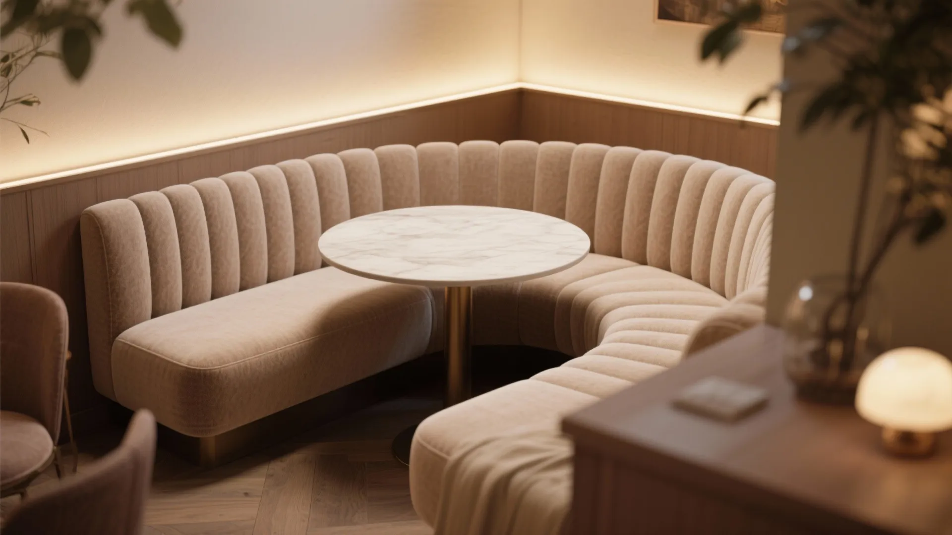 8. Upholstered Banquette Pairing