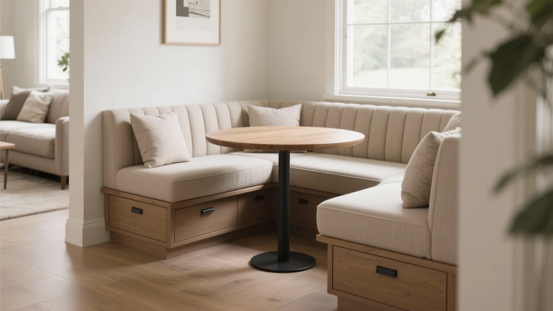 Built-in banquette seating