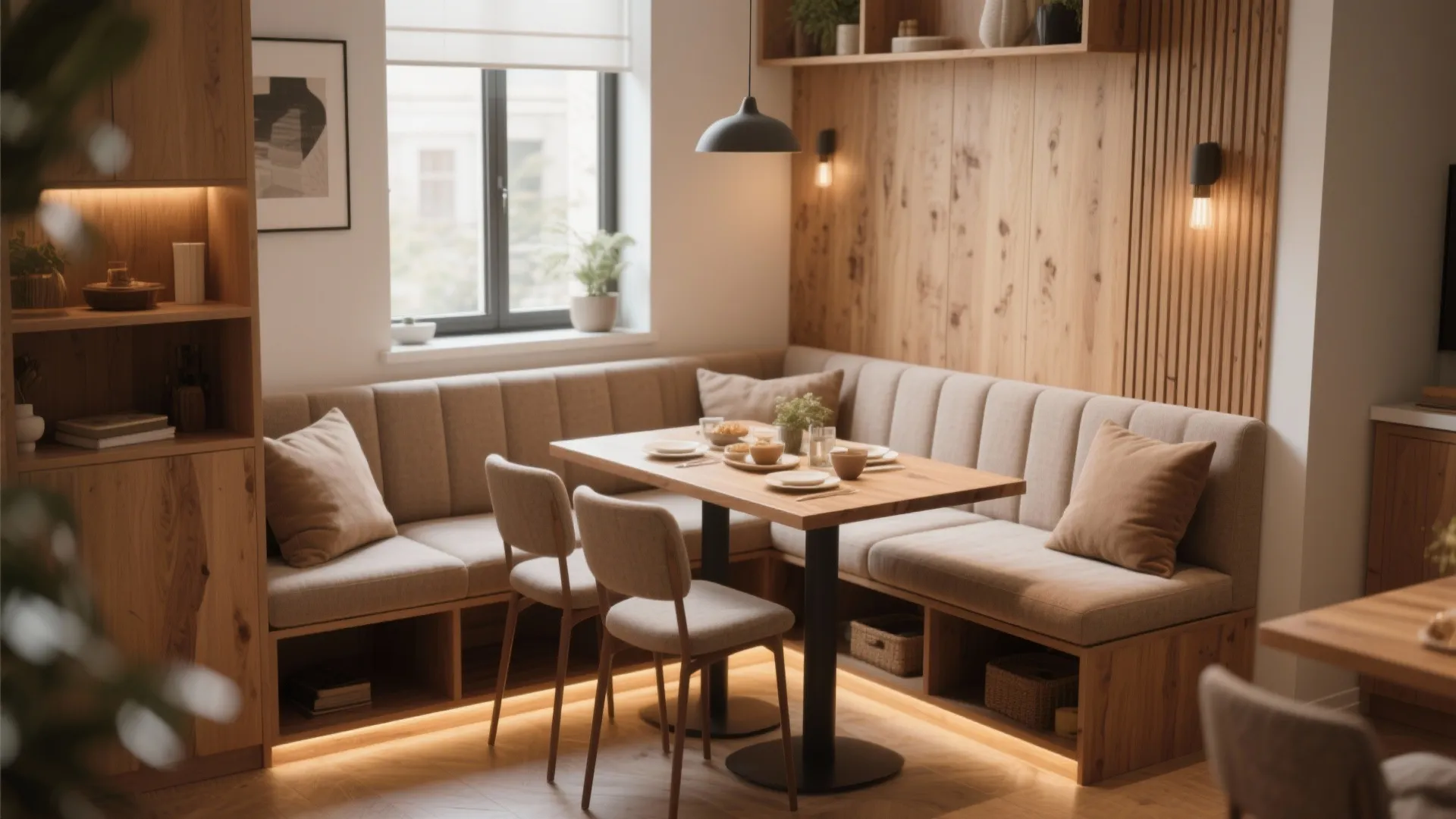 Idea 3: Banquette Seating Against the Wall