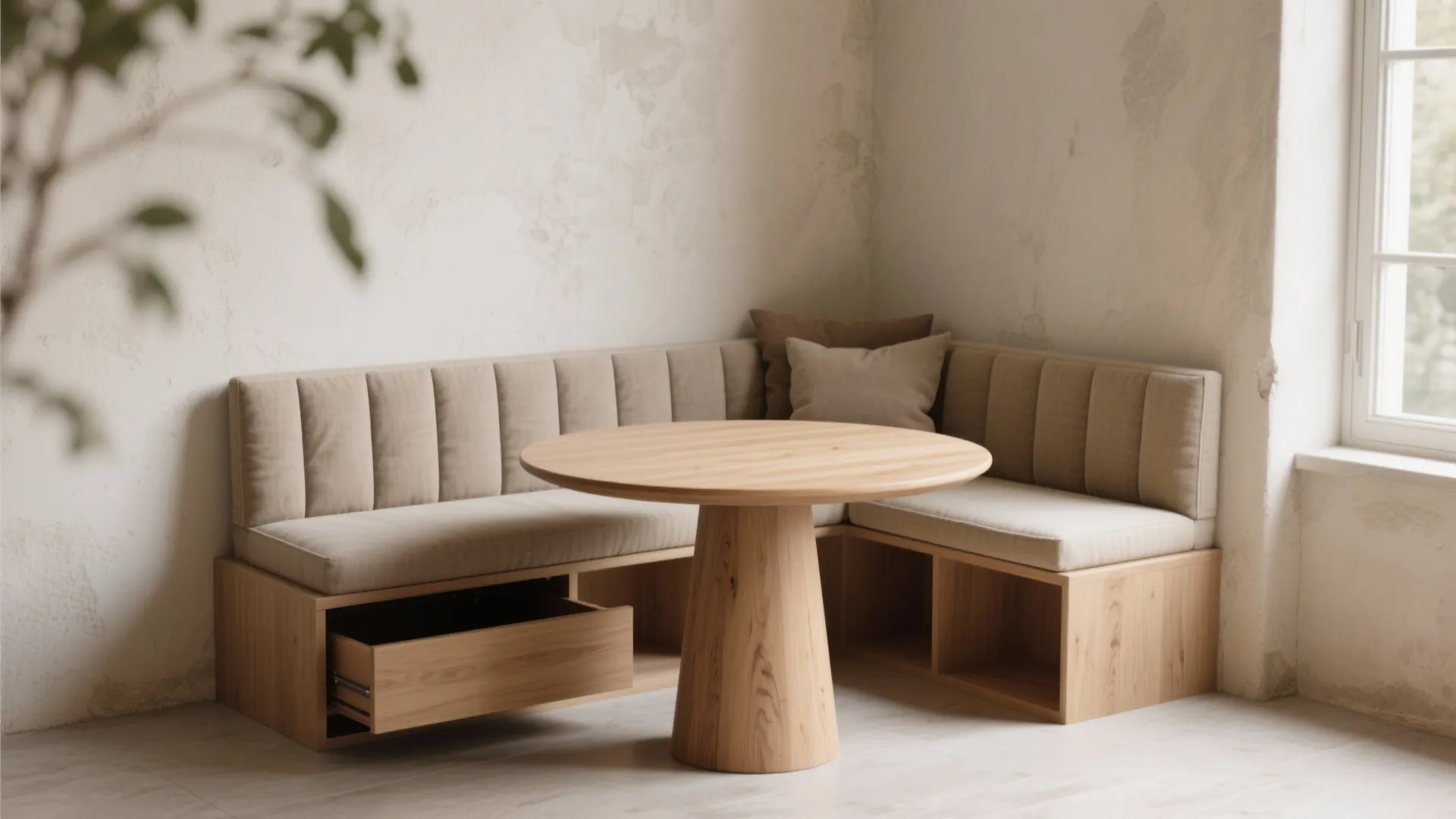 2. Pair with a built-in banquette