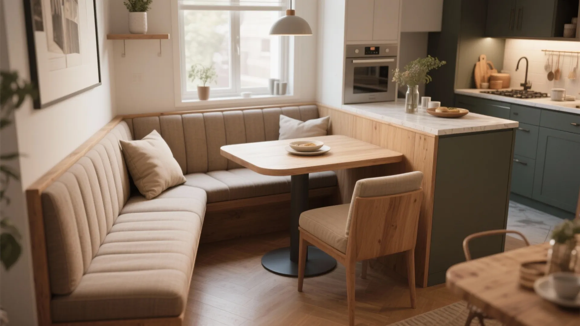 Built-in Banquette Seating Divider